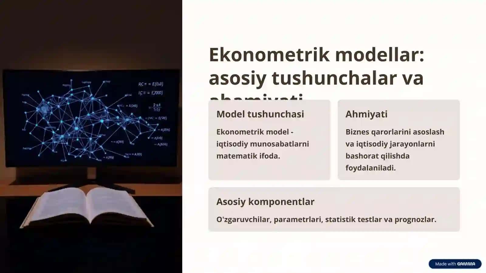 Kichik biznes va xususiy tadbirkorlikni tahlil qilishda ekonometrika 2