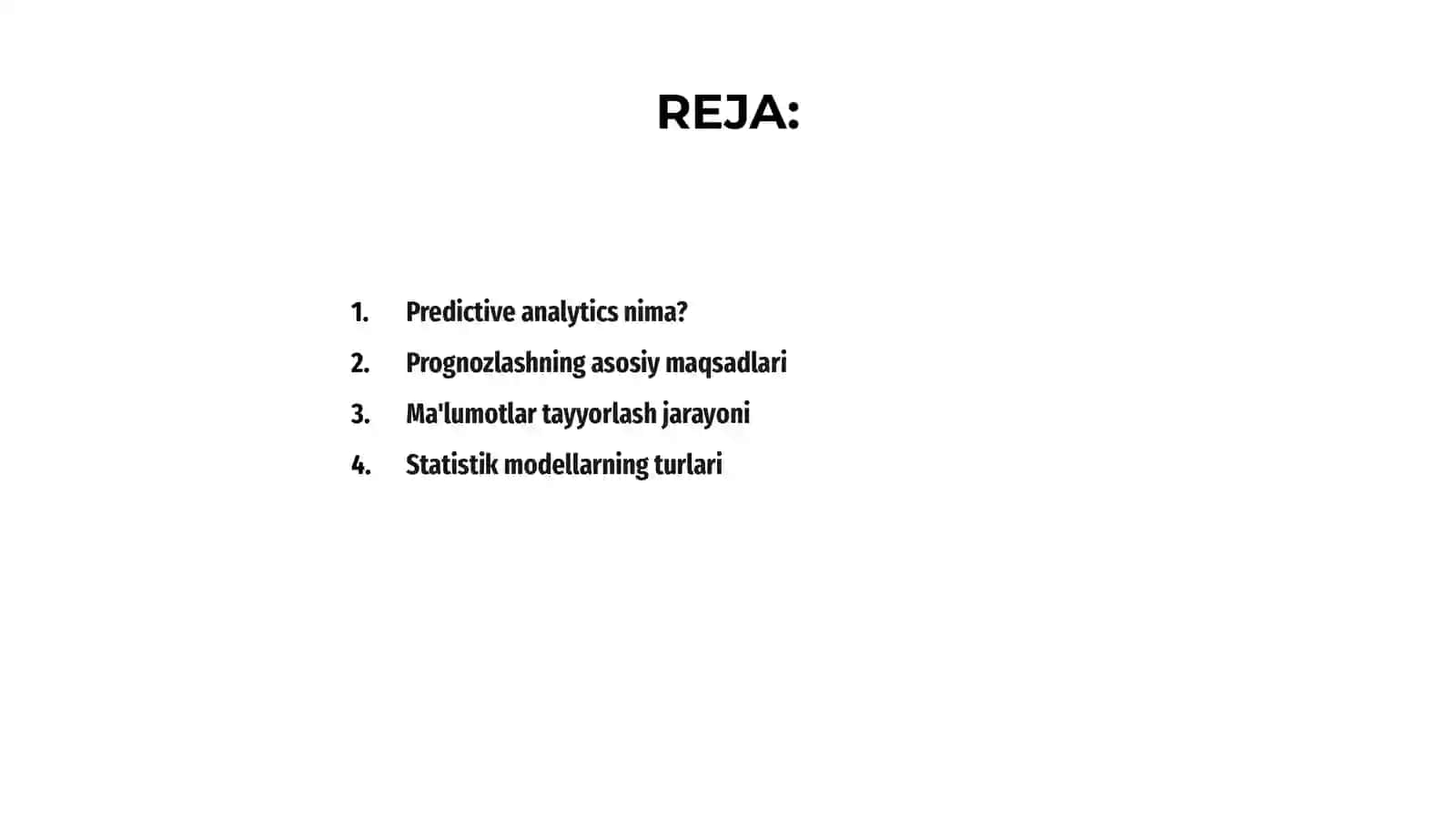 Predictive Analytics imkoniyatlari 2