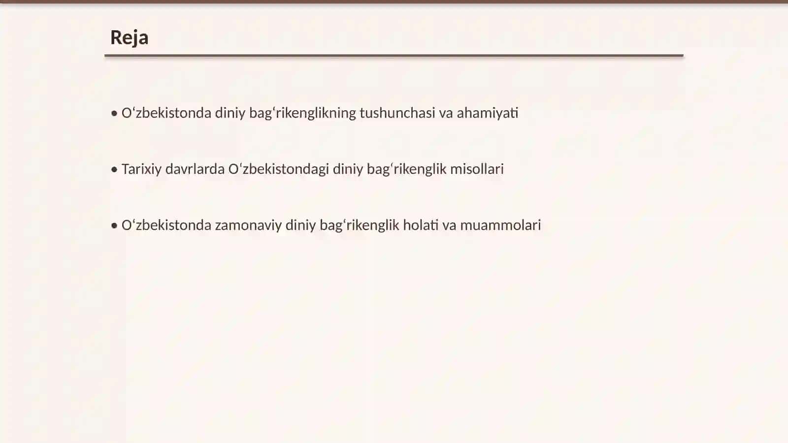 Oʻzbekistonda konfessiyalar aro diniy bagʻrikenglikning tarixiy tajribasi 2
