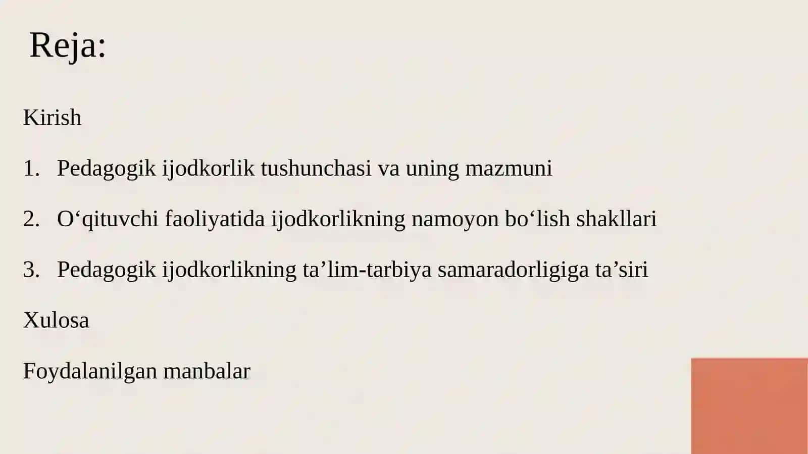 Pedagogik ijodkorlik va uning o‘qituvchi faoliyatidagi ahamiyati 2