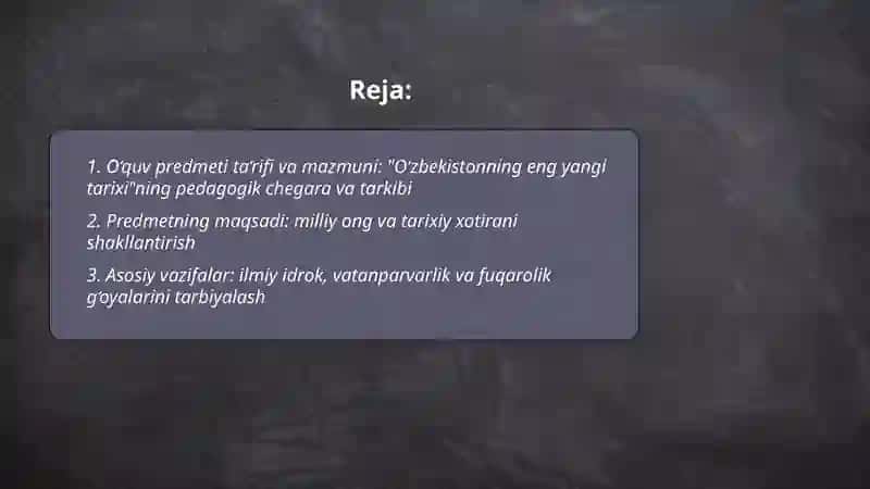 O‘zbekistonning eng yangi tarixi 2