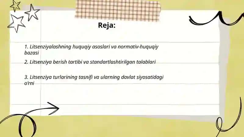 Litsenziyalash sohasidagi davlat siyosati 2