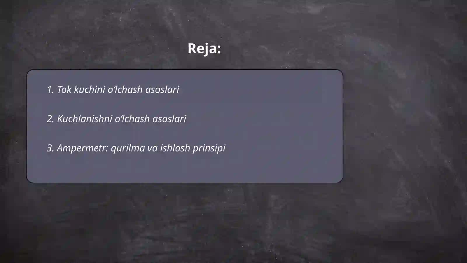 Elektr zanjirida tok kuchi va Kuchlanishni oʻlchash 2