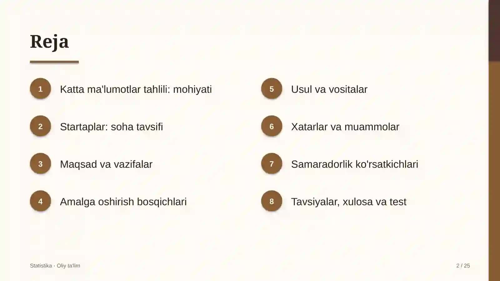 Startaplarda katta ma'lumotlar tahlili 2