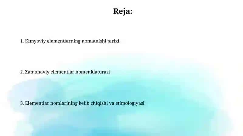 Kimyoviy elementlarning nomlanishi 2