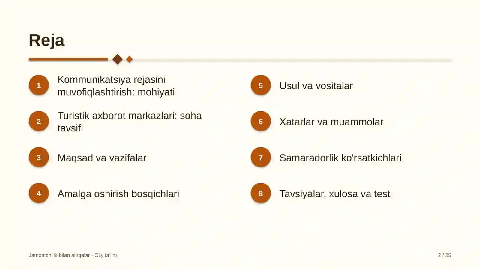 turistik axborot markazlarida kommunikatsiya rejasini muvofiqlashtirish 7924 2