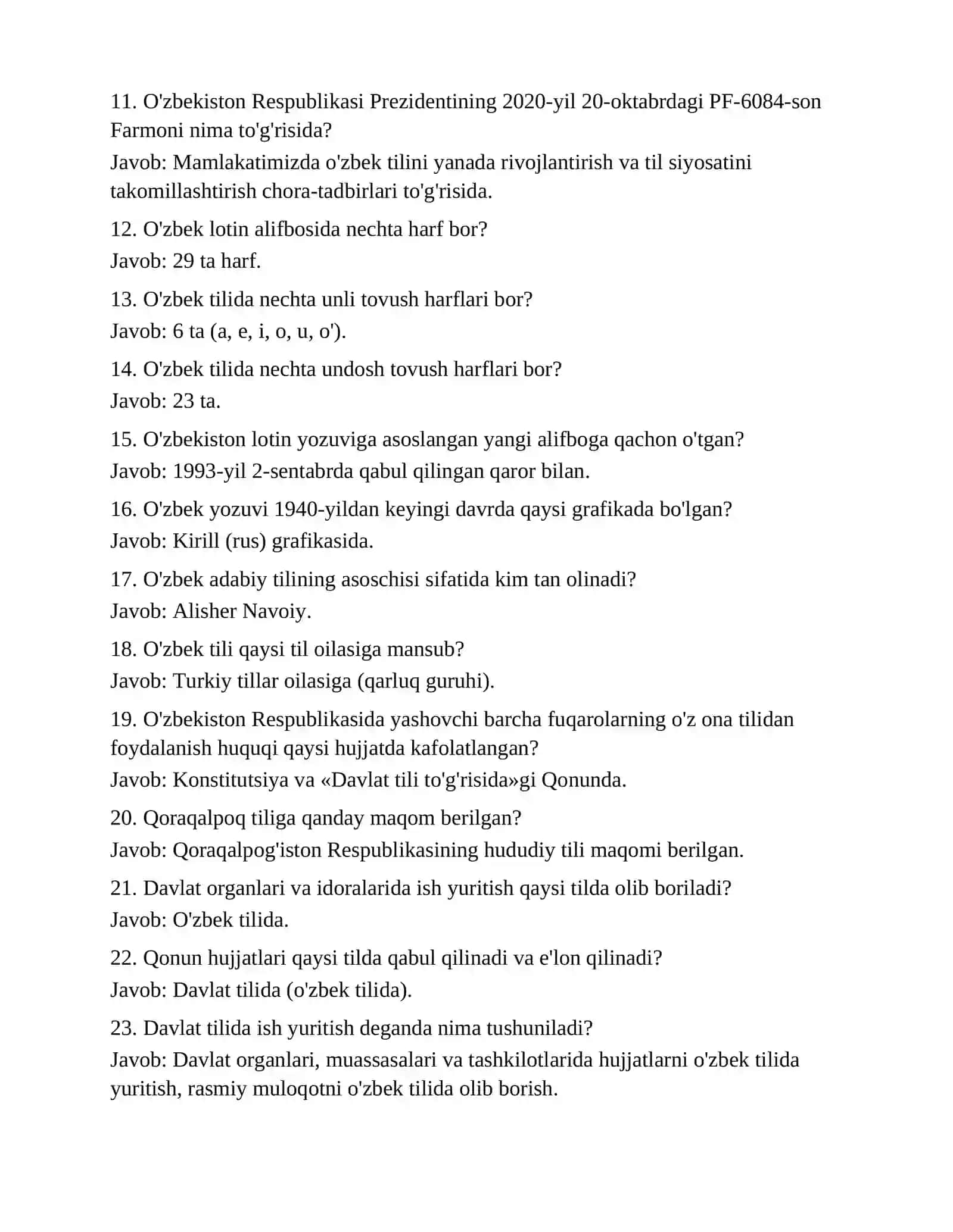 ARGOS DAVLAT TILIDA ISH YURITISH — 500 TA TEST 2