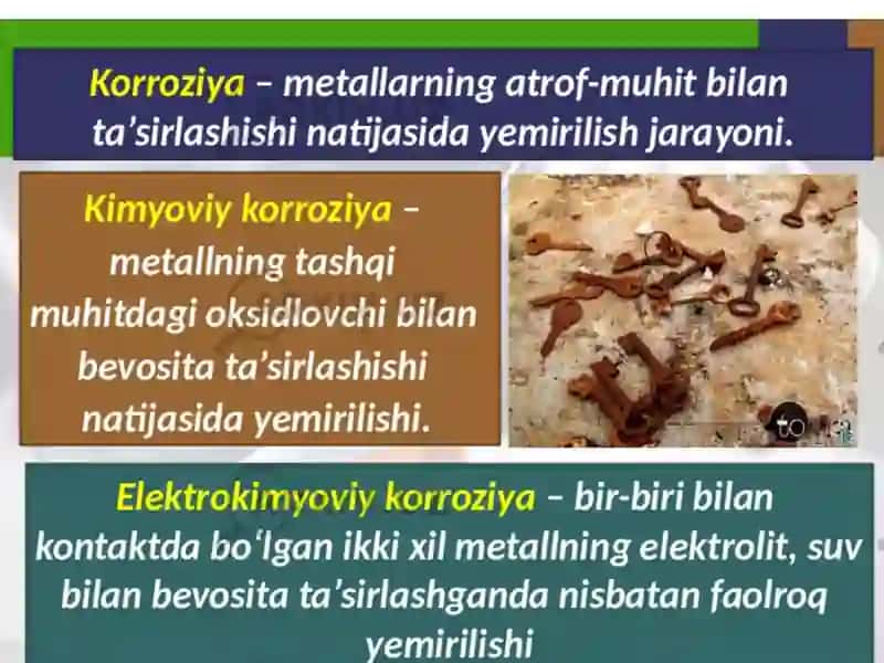 Metallarning korroziyadan saqlanishi 2