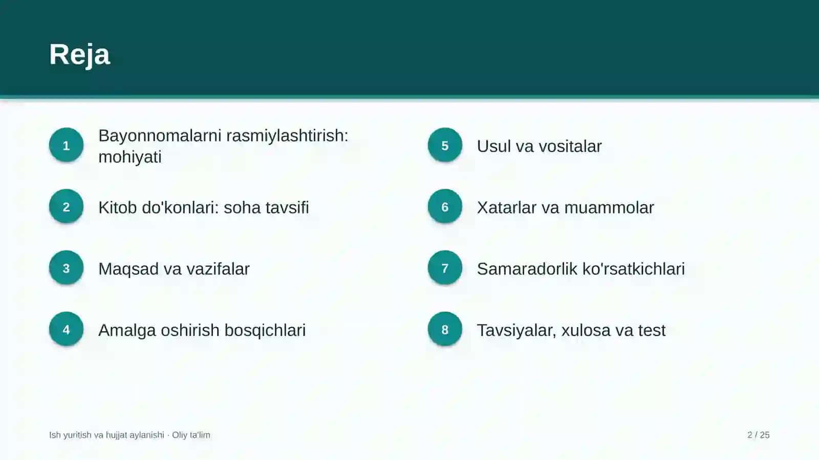 Kitob do'konlarida bayonnomalarni rasmiylashtirish 2