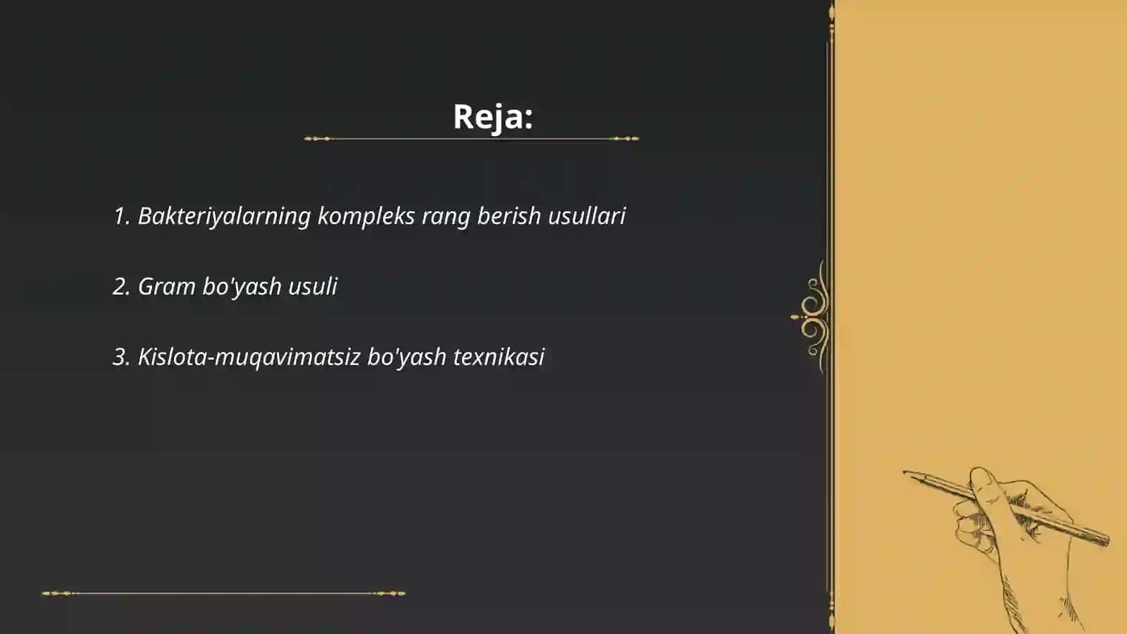 Bakteriyalarni murakkab usulda boʻyash usuli 2