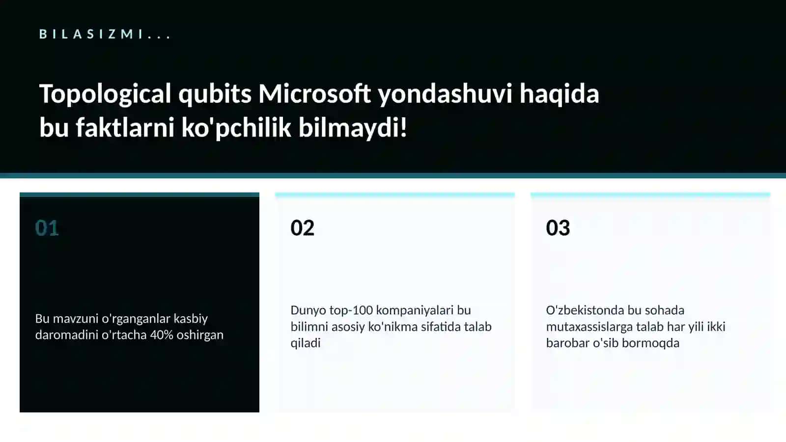 Topological qubits Microsoft yondashuvi 2