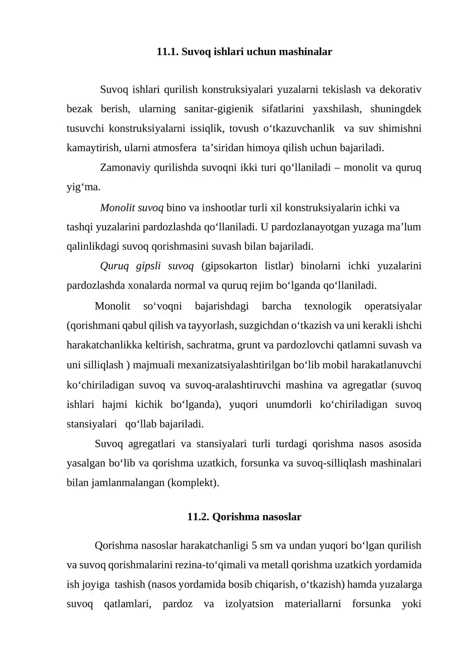 MA’RUZA №11. PARDOZLASH ISHLARIDA QO‘LLANILADIGAN MASHINA VA JIHOZLAR 2