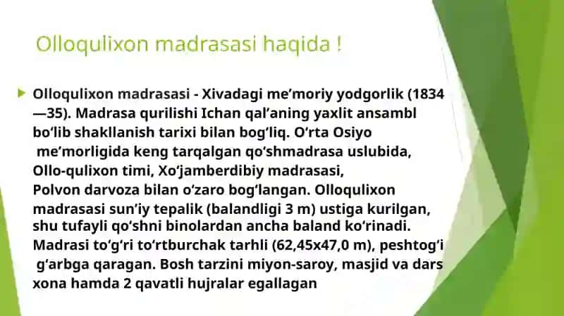 Olloqulixon madrasasi 2