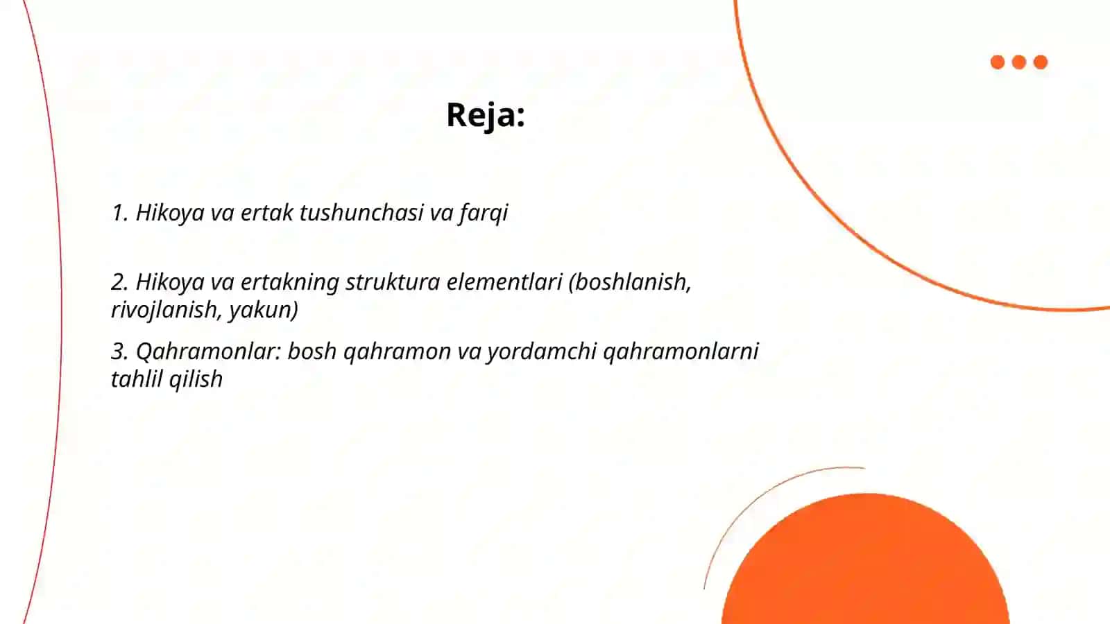 Hikoya va ertakni oʻqish 2