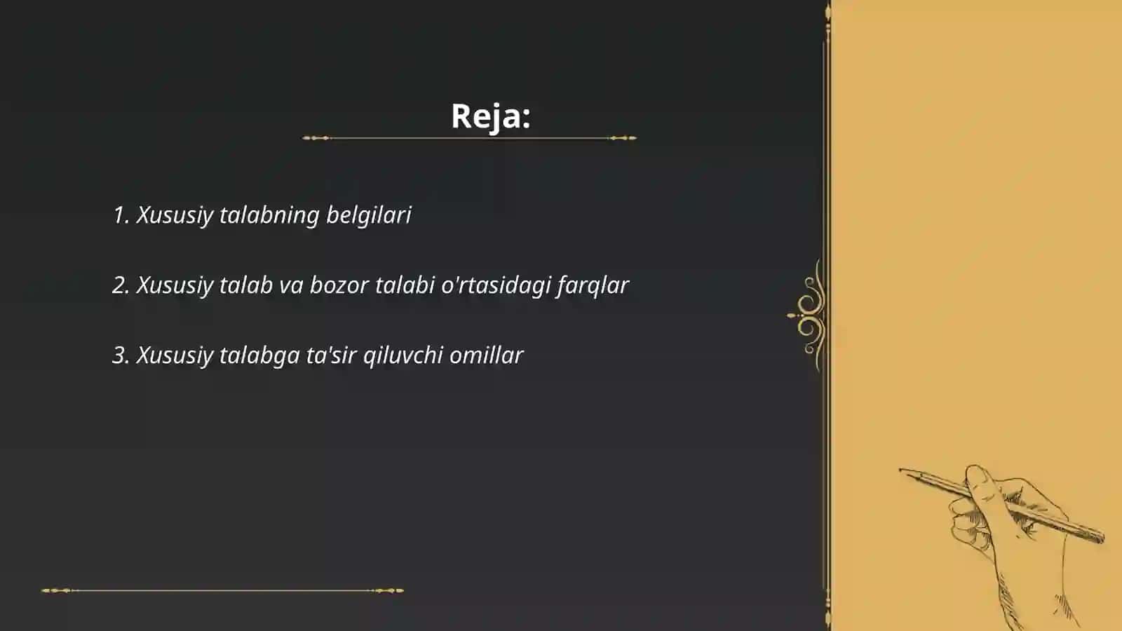 Xususiy talab va bozor talabi 2