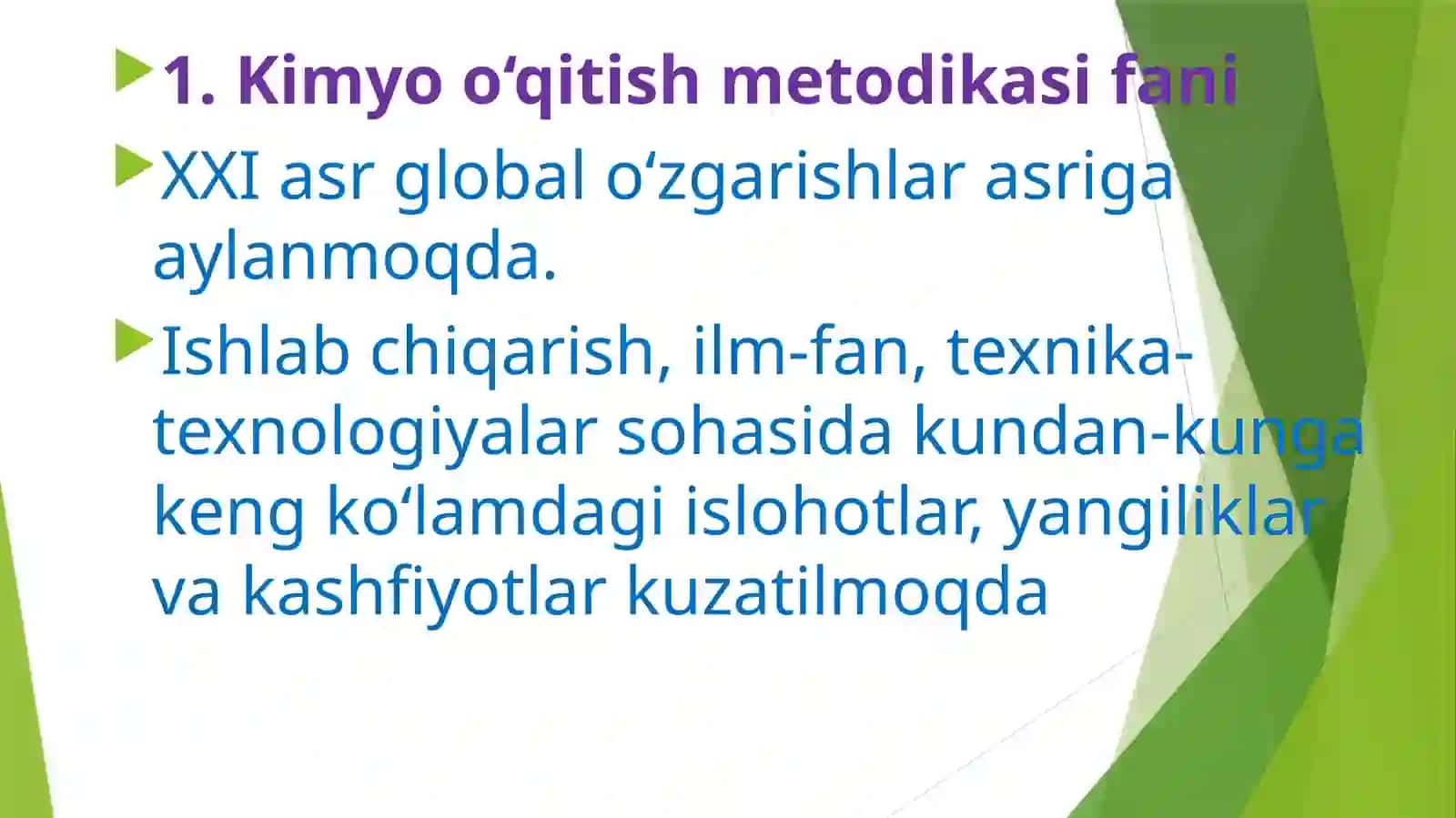 Kimyoo‘qitish metodikasi fanining vazifasi 2