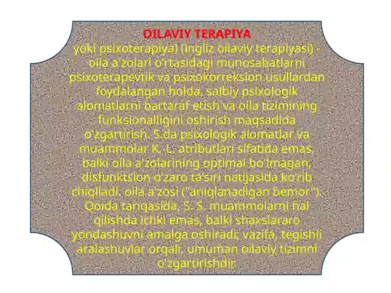 Oilaviyterapiya 2
