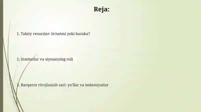 Tabiyboyliklar: ne'gaba'zilaririvojlanibba'zilariqashshoqlikkabotmoqda 2