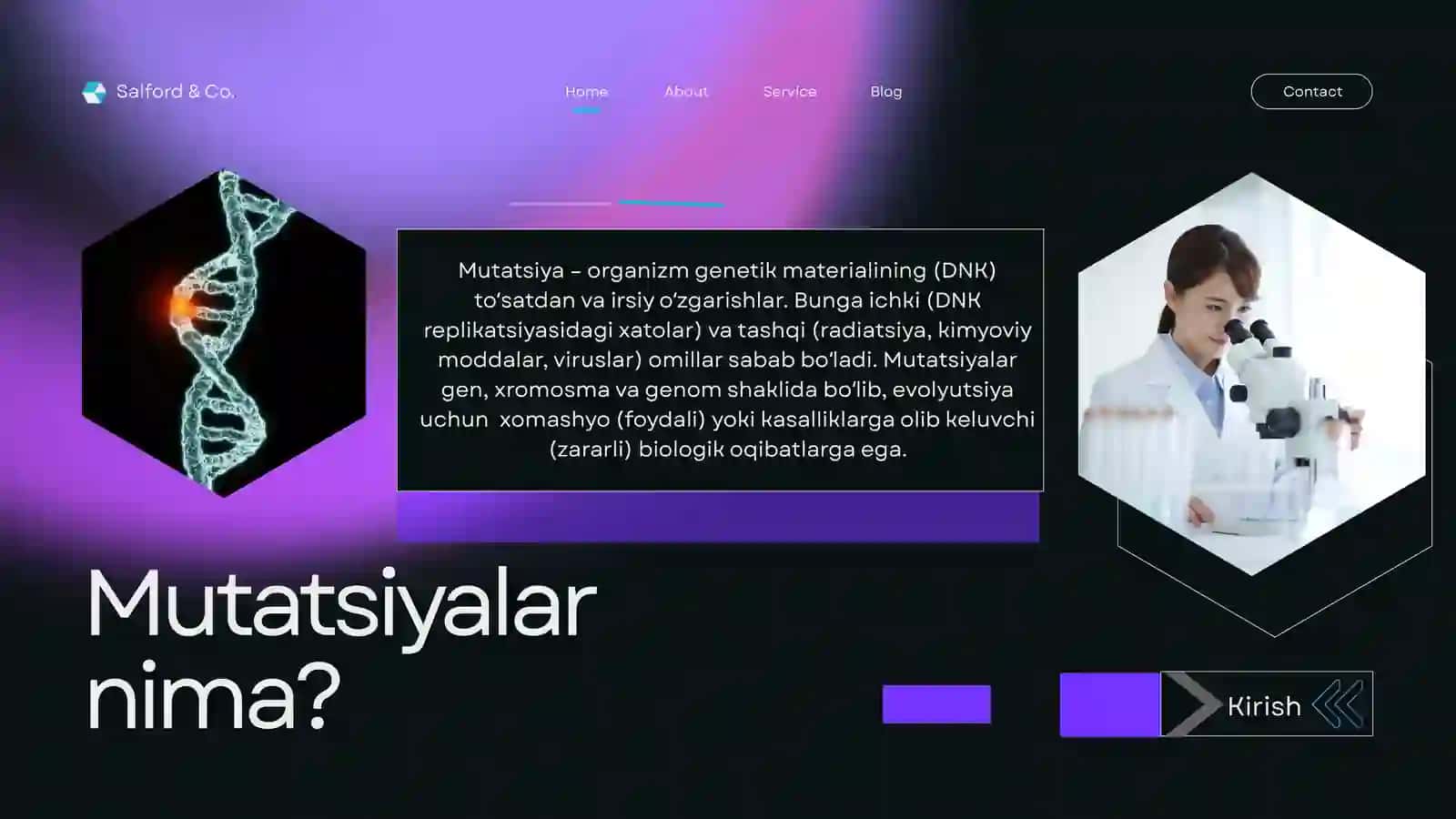 Mutatsiyalar: sabablari, shakllari, ahamiyati va biologik oqibatlari 2