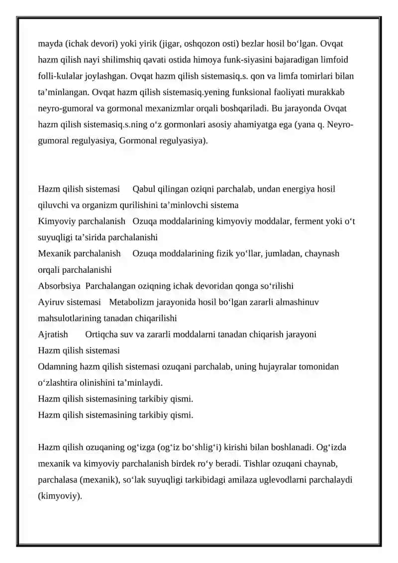 XAZM QILISH VA AJRATISH SISTEMALARI 2