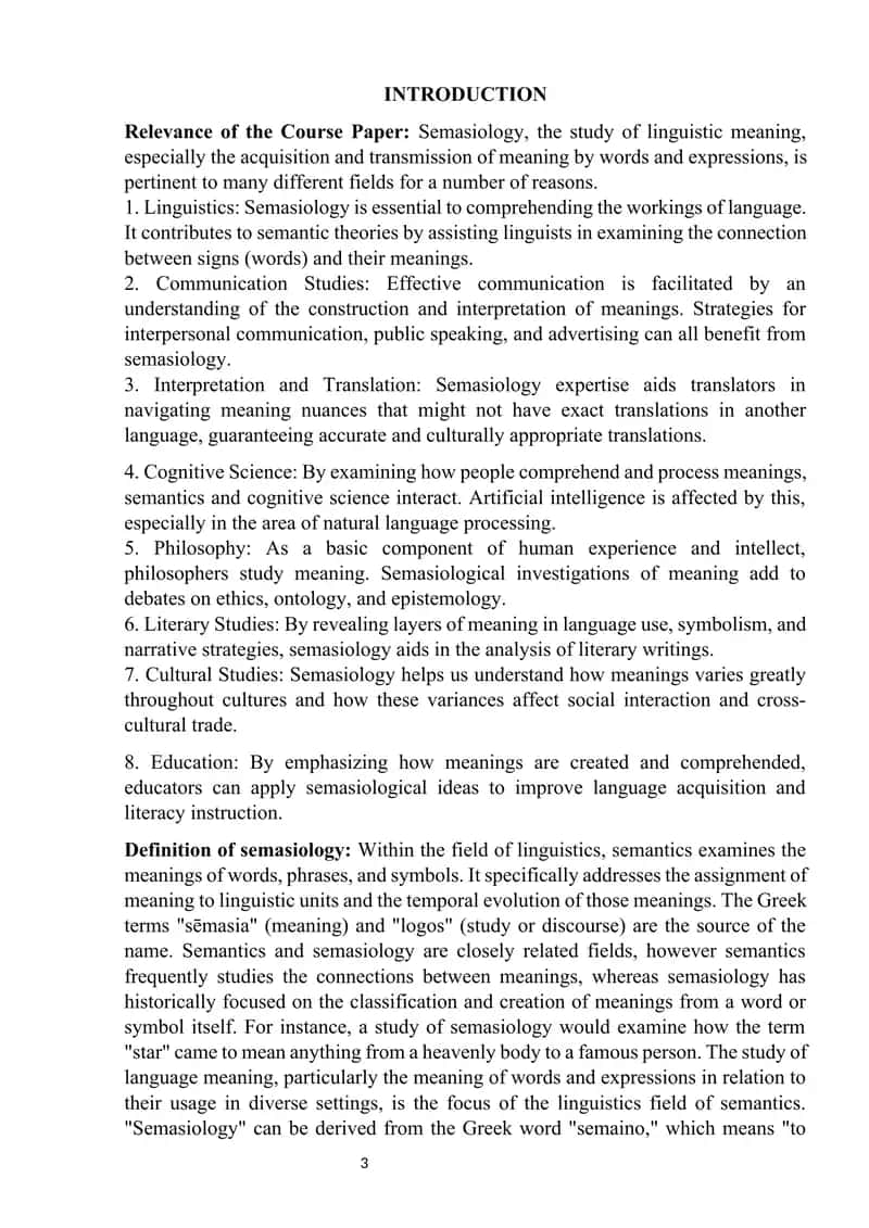 SEMASIOLOGY AS A BRANCH OF LEXICOLOGY 2