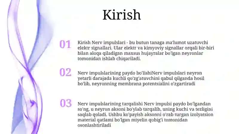 Neyronlarda Nerv Impulslarini Hosil BoʻLish Mexanizmlari 2
