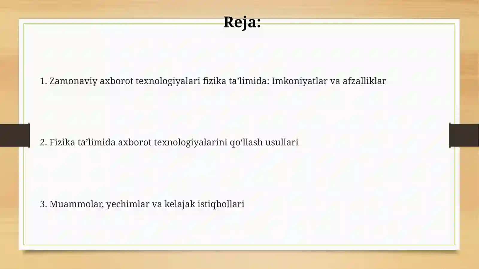 Zamonaviy axborot texnologiyalari fizika taʼlimida: Imkoniyatlar va afzalliklar 2