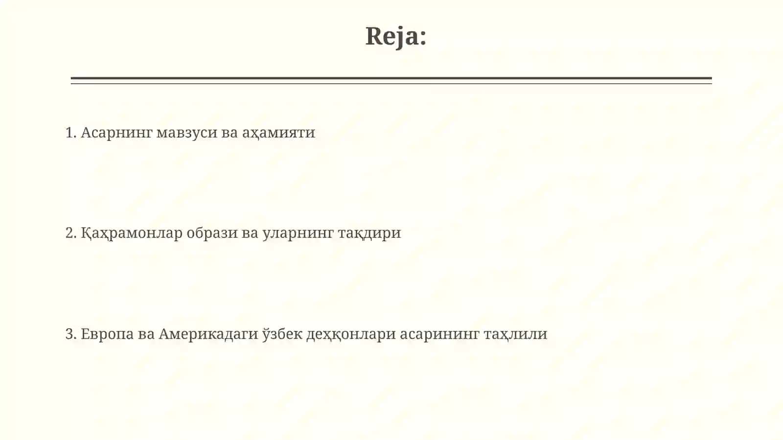 Evropadagi O'zbek Dehqonlari 2