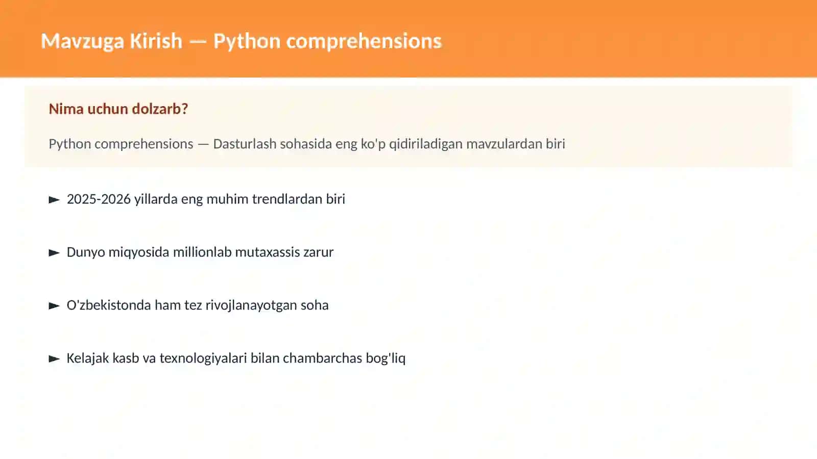 Python comprehensions 2