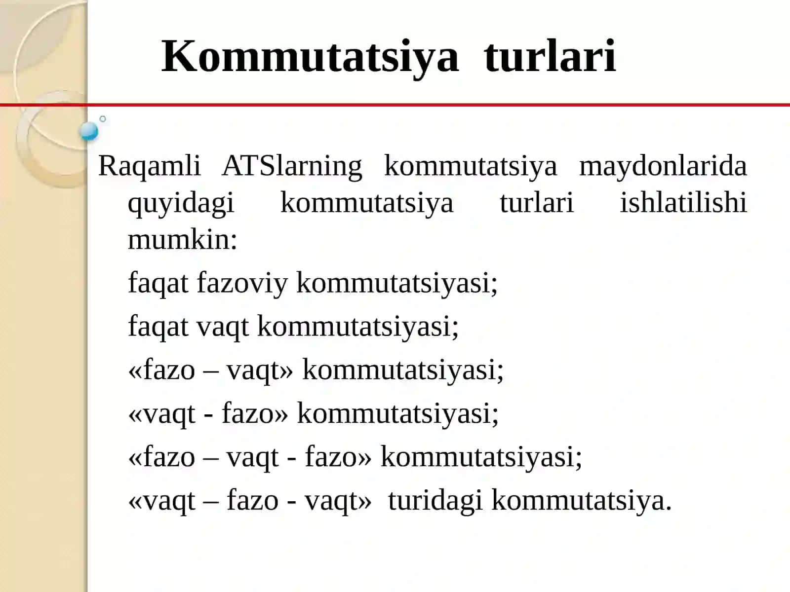 ELEKTRALOQA KOMMUTATSIYA USULLARI 2