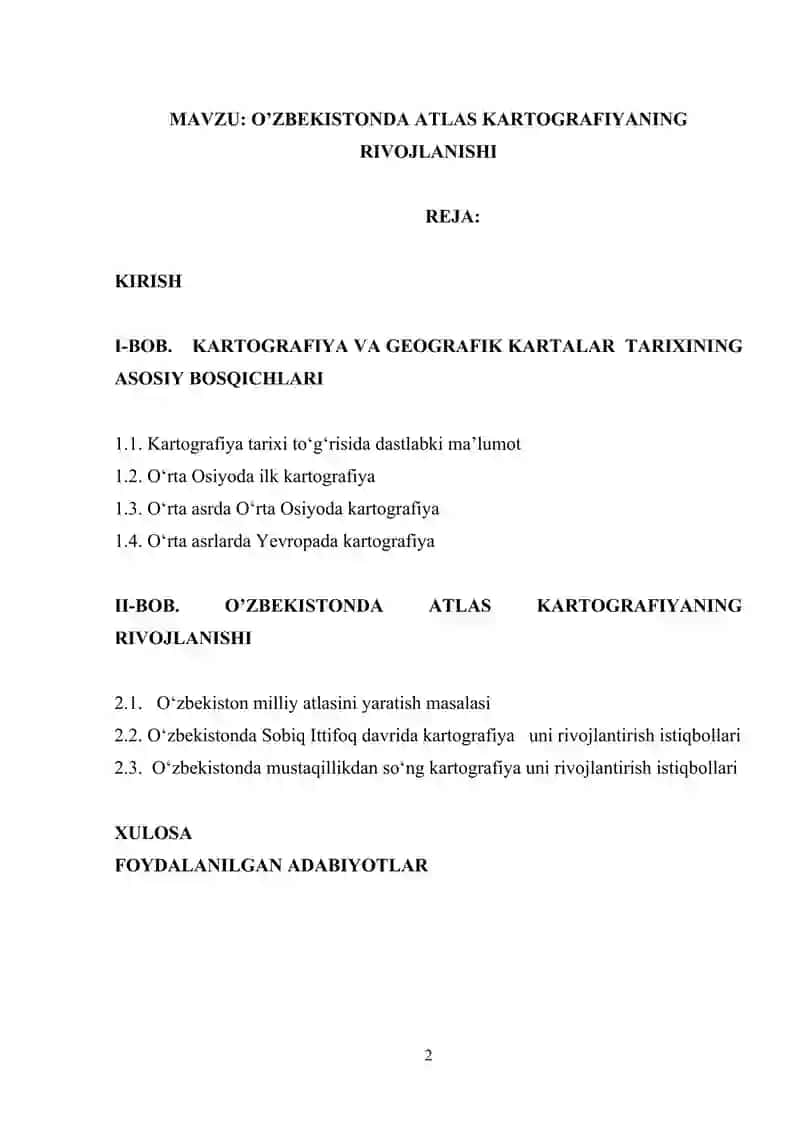 O’ZBEKISTONDA ATLAS KARTOGRAFIYANING RIVOJLANISHI 2