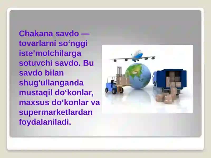 Chakana ulgirji savdo hisobi 2