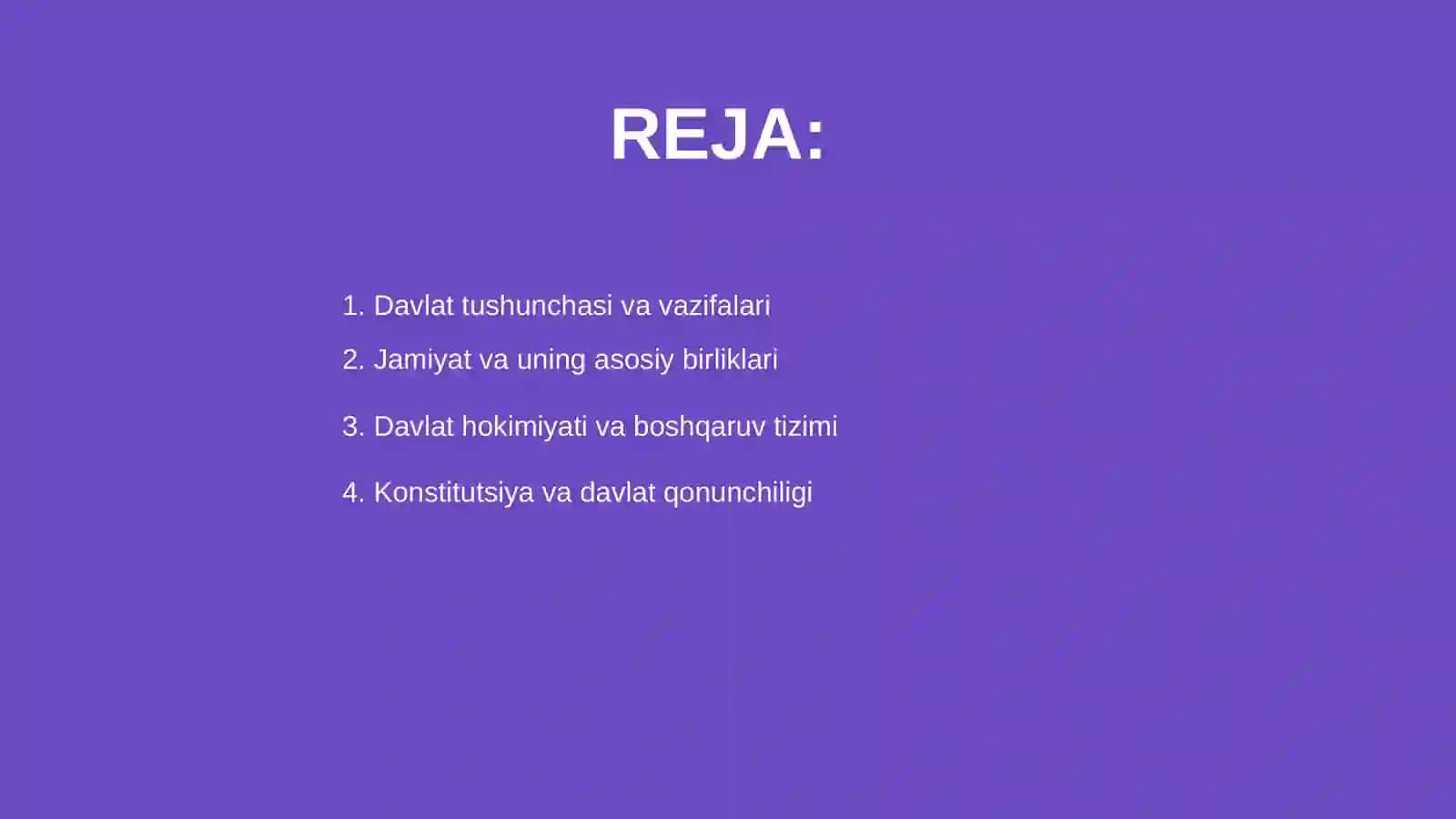 Davlat va jamiyat asoslari 2