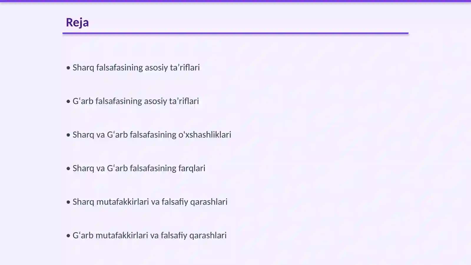 Falsafaning mohiyatiga oid Sharq va Gʻarb mutafakkirlari taʼriflarini tasniflash 2