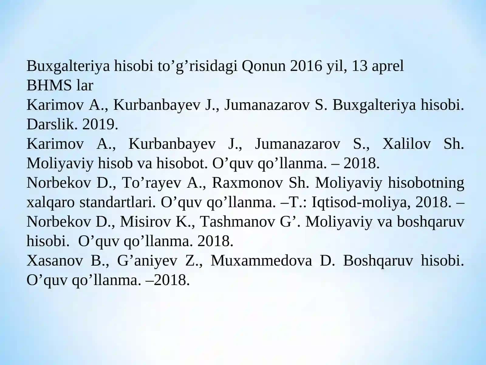 Boshqaruv hisob fanining predmeti va vazifalari 2