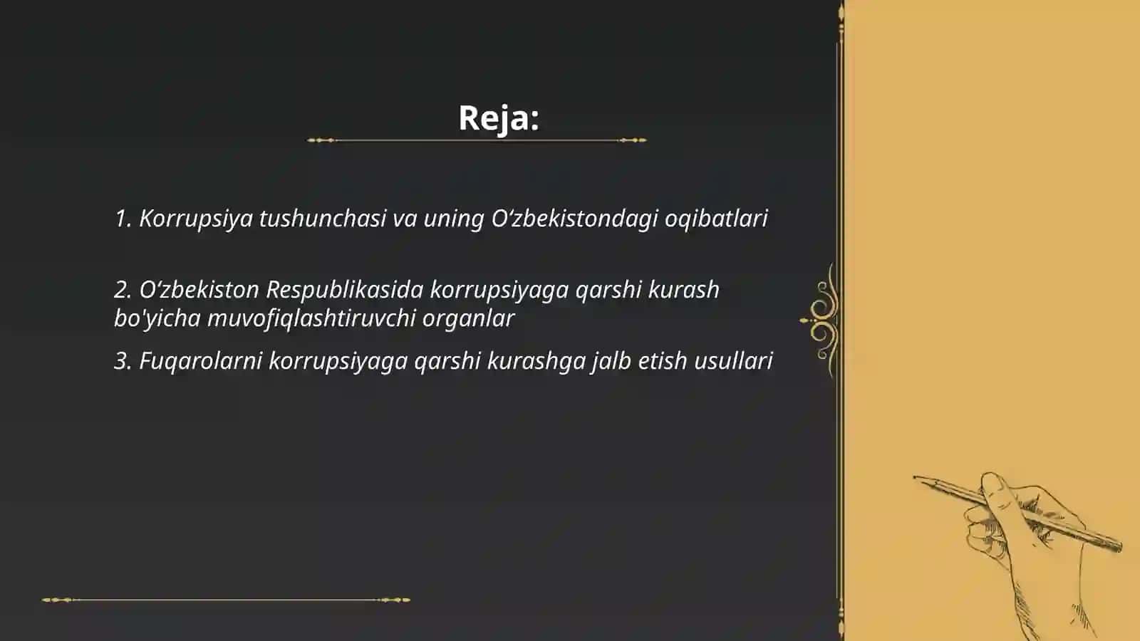 Oʻzbekistonda korrupsiyaga qarshi kurash 2