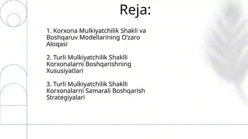 Turli mulkchilik shakllariga tegishli korxonalarni boshqarish xususiyatlari 2