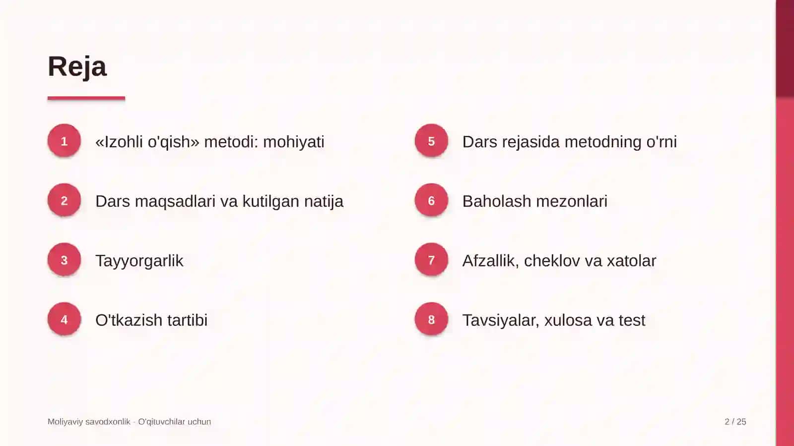 moliyaviy savodxonlik darslarida izohli o'qish metodidan foydalanish 8859 2