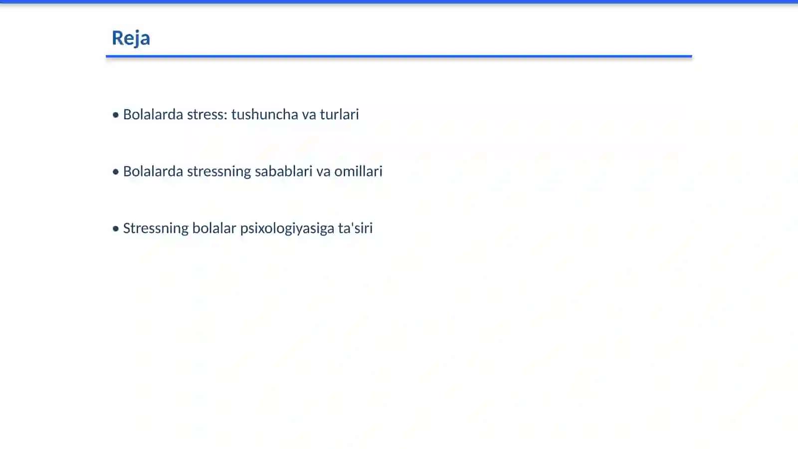 Bolalarda steress asosining xususiyati 2
