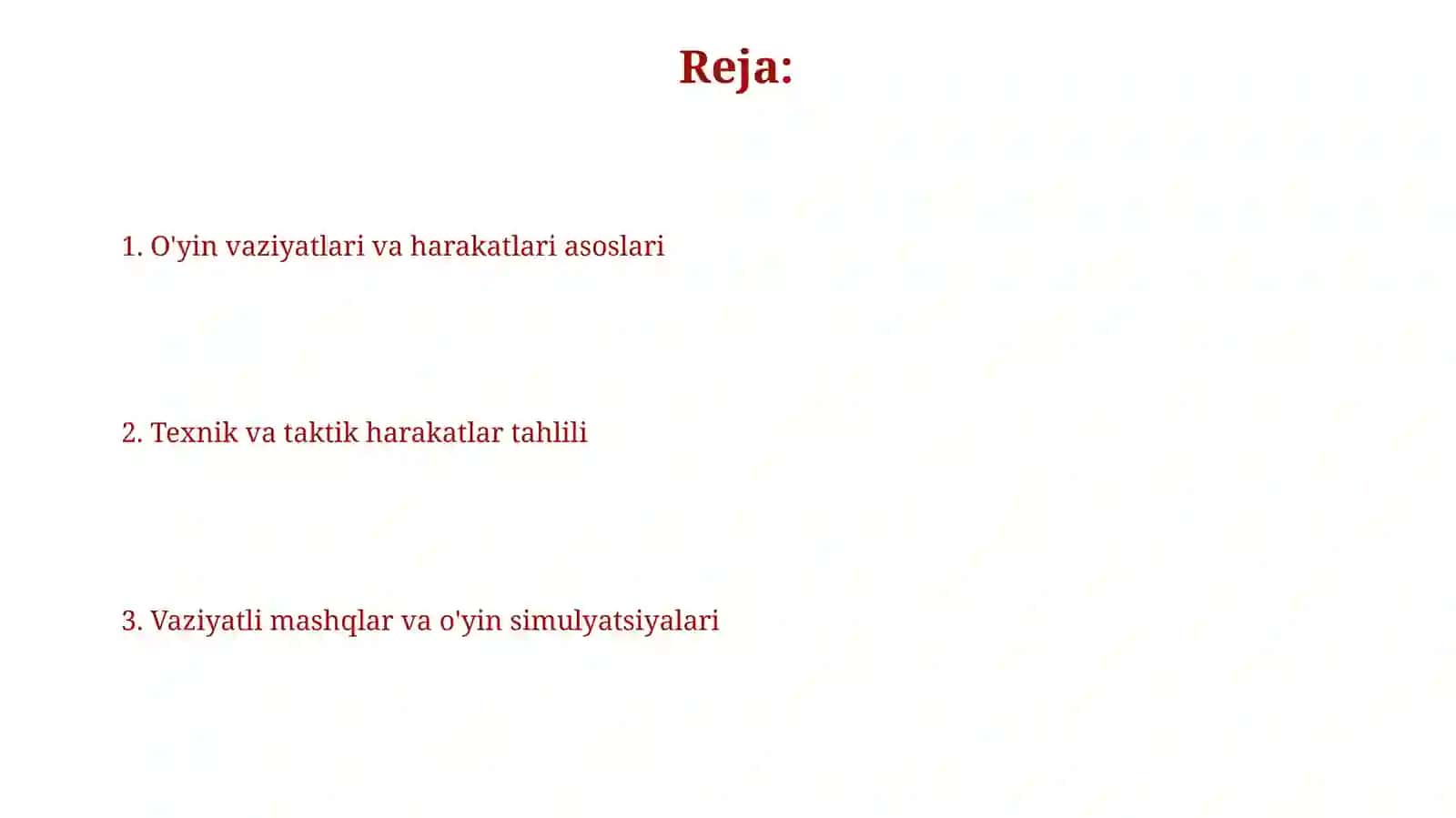 Stol tennisi oʼyinida uchraydigan holat va harakatlarni o`rgatish 2
