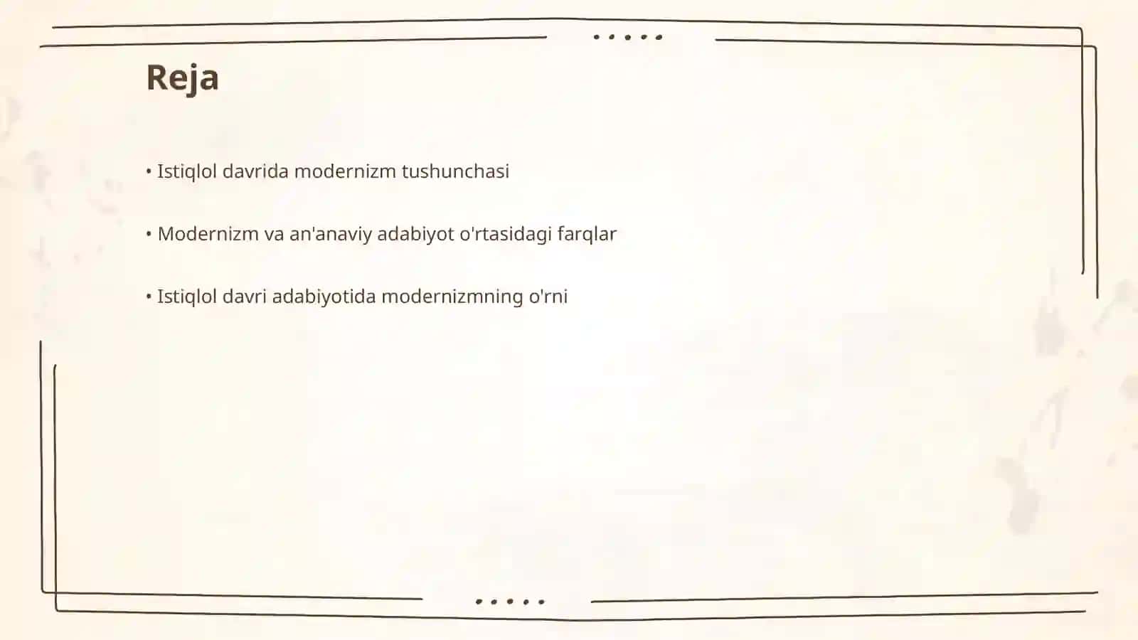 Istiqlol davri tanqidchilikida modernizm muammosi 2