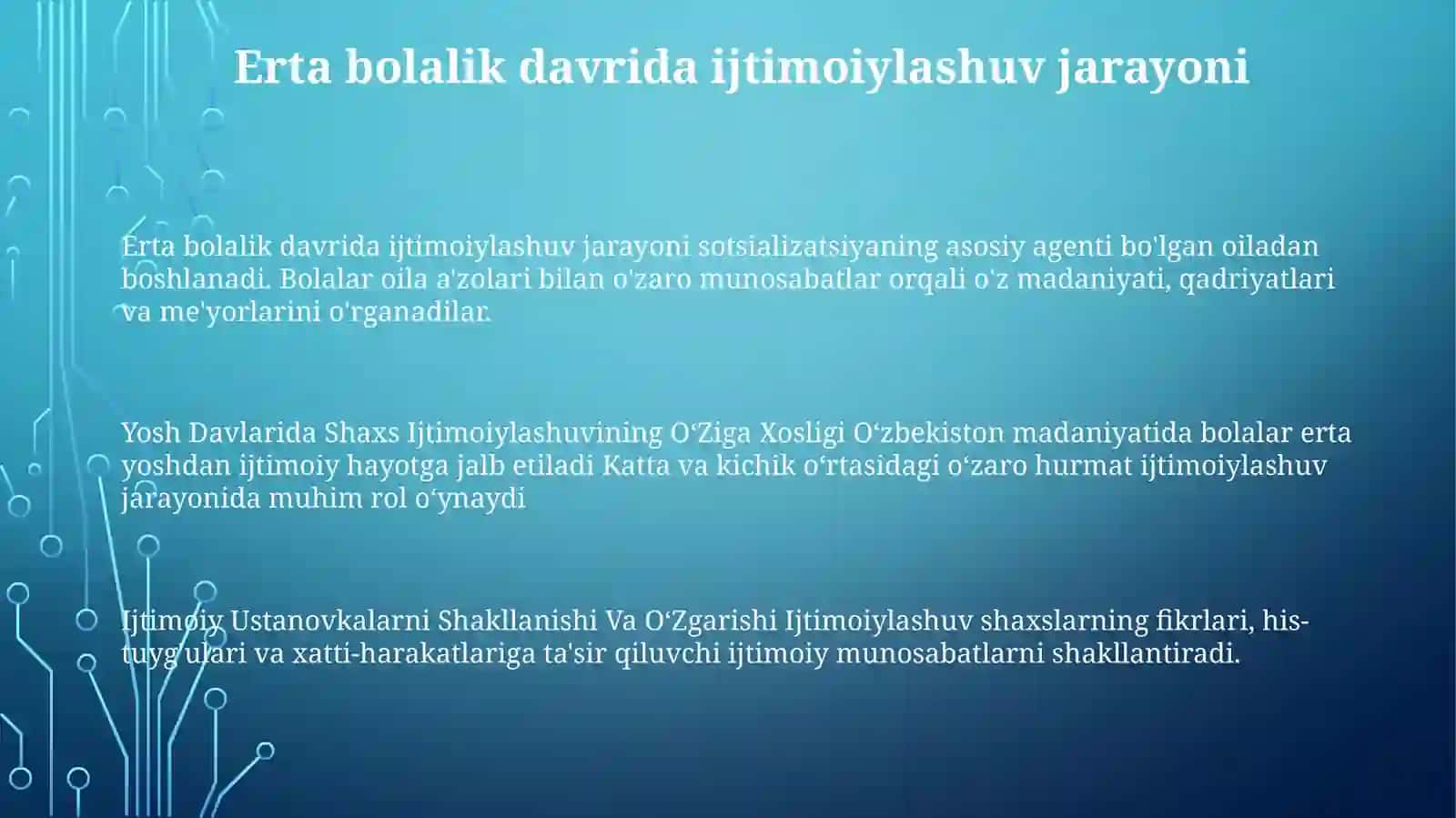 Yosh Davlarida Shaxs Ijtimoiylashuvining Oʻziga Xosligi. Ijtimoiy Ustanovkalarni Shakllanishi Va Oʻzgarishi 2