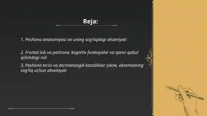 Peshona anatomiyasi va uning sog'liqdagi ahamiyati 2