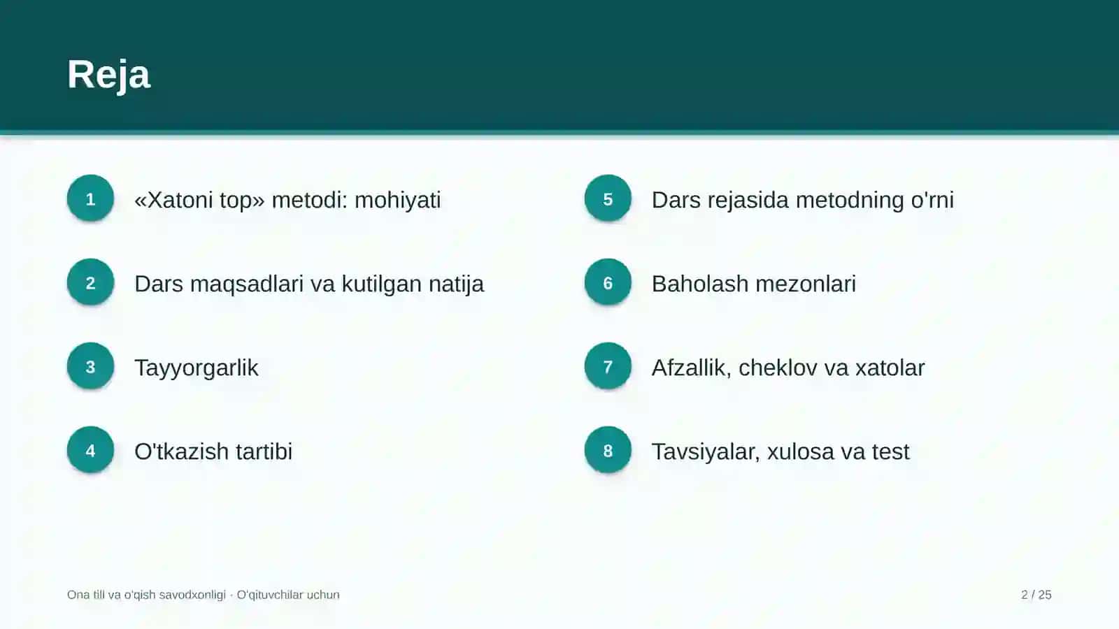 ona tili va o'qish savodxonligi darslarida xatoni top metodidan foydalanish 3661 2