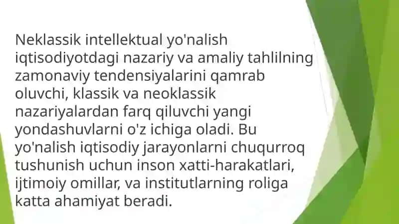 Neklassik intellektual yo'nalishi 2