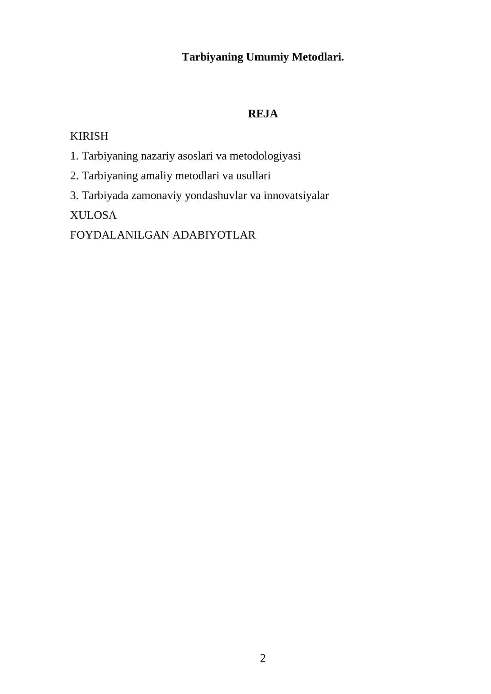 Tarbiyaning Umumiy Metodlari 2