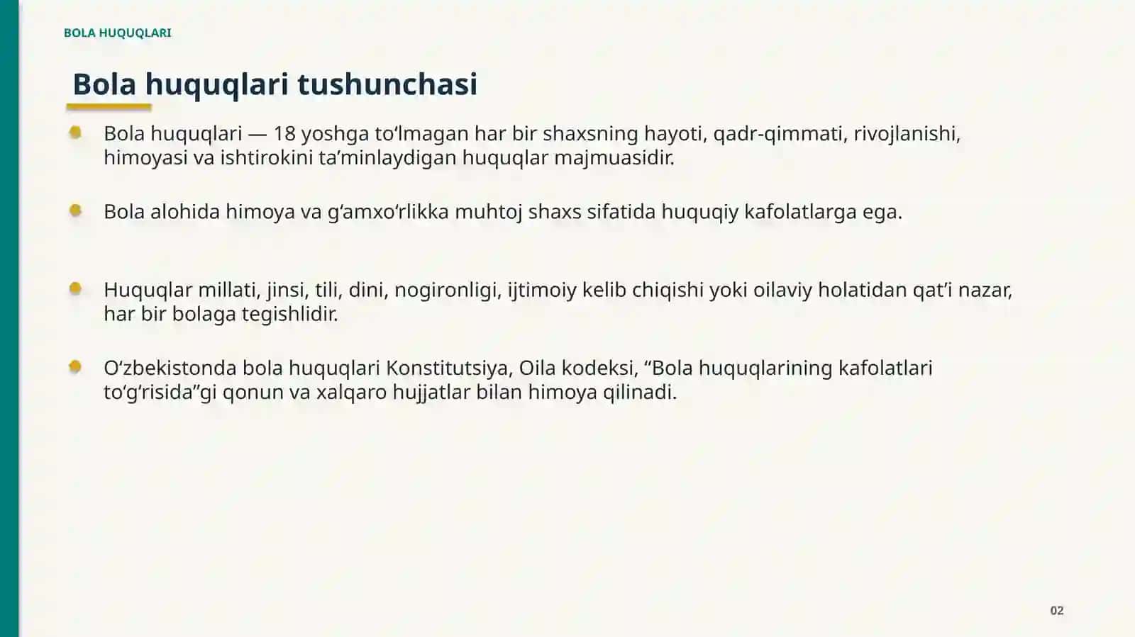 BOLA HUQUQLARI 2