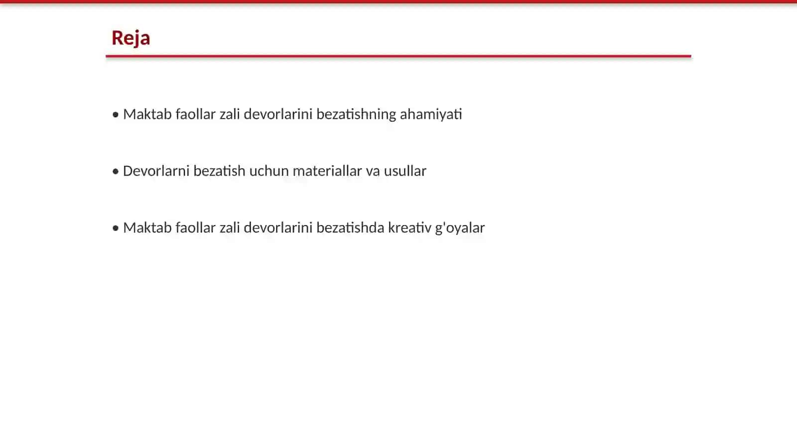 Maktab faollar zali devori bezatish 2