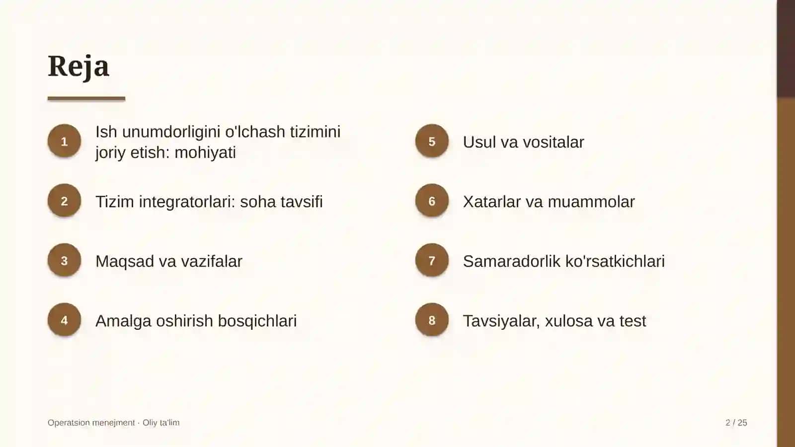 tizim integratorlarida ish unumdorligini o'lchash tizimini joriy etish 7365 2