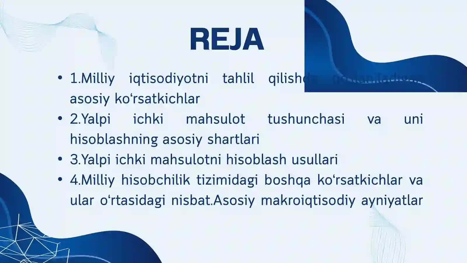 Yalpi ichki mahsulot tushunchasi va uni hisoblashning asosiy shartlari 2
